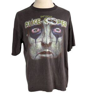 Vintage Alice Cooper 90s T-Shirt XL Gray Distressed